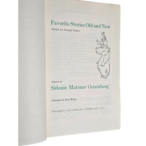 Favorite Stories Old And New By Sidonie Matsner Gruenberg Revised Edition 1955 H - Picture 10 of 15